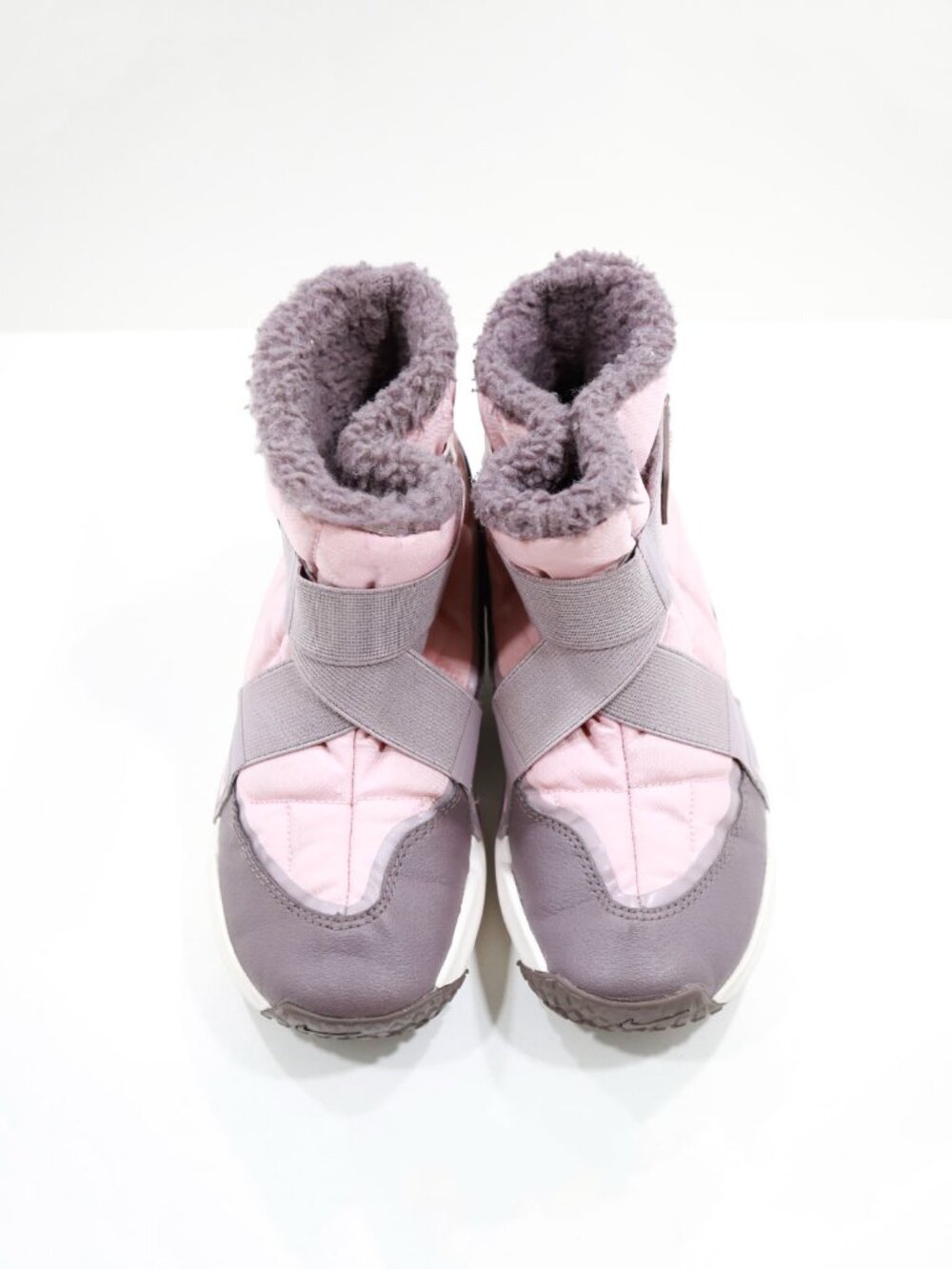 Nike Flex Advantage Pink & Taupe Nylon Faux Fur Lined Winter Boots - Big Kids' 3 - Picture 6 of 7